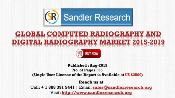 2019 World Computed Radiography and Digital Radiography Industry by Market Size, Trends, Drivers and Growth Opportunitie