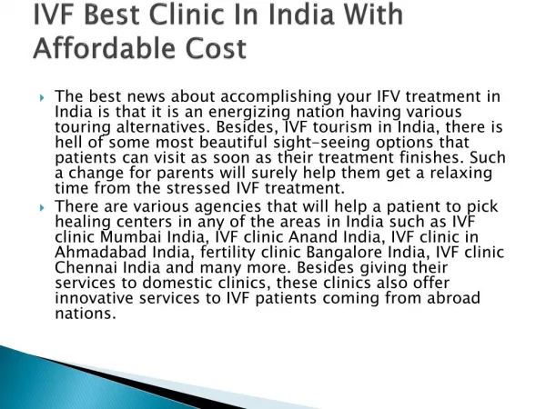 IVF Best Clinic In India With Affordable Cost