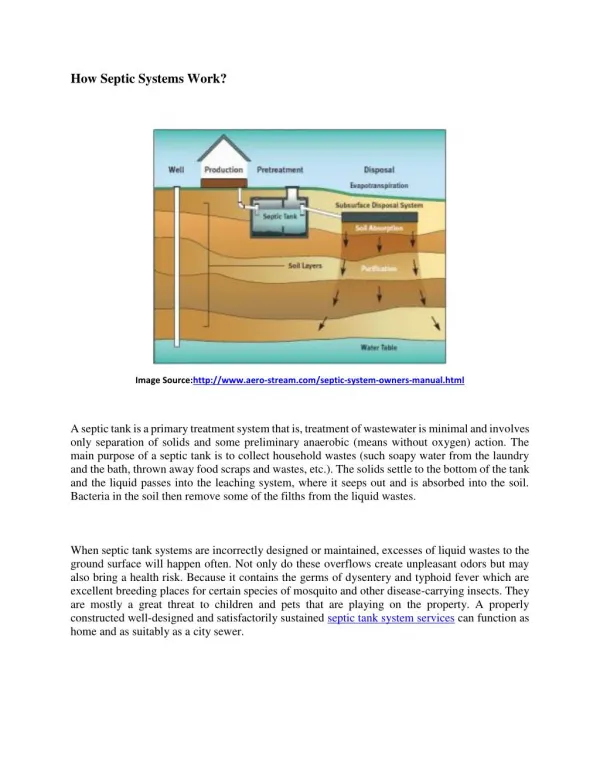 How does Septic System Work?
