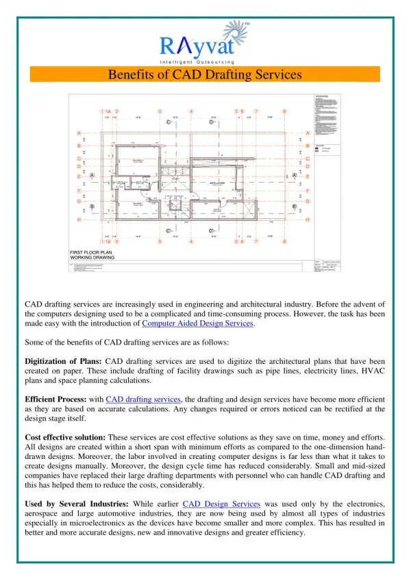 Benefits of CAD Drafting Services