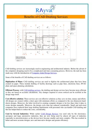 Benefits of CAD Drafting Services - slide 1