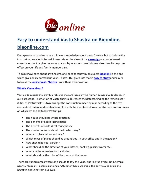 Bieonline|Vastu sastra online tips for office-bieonline.com