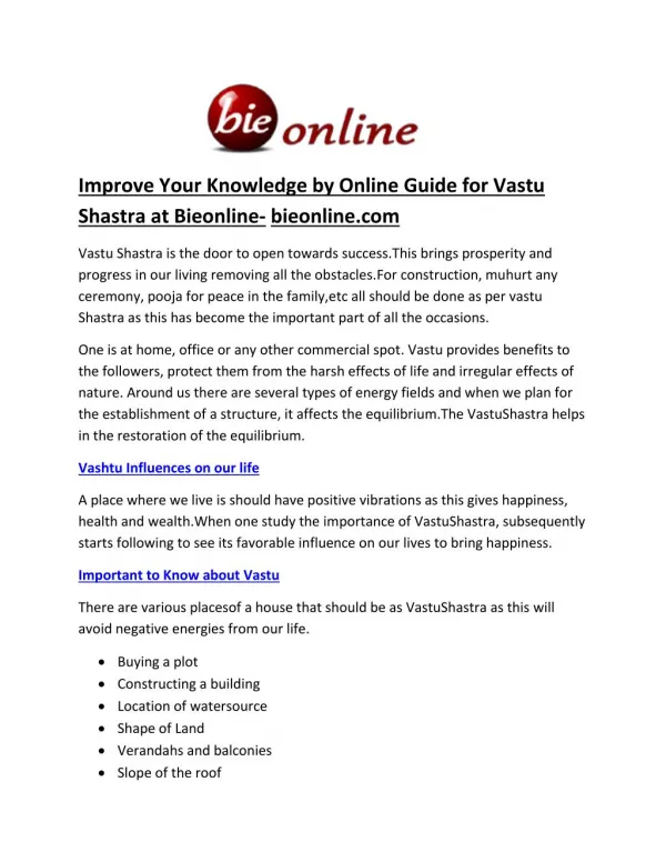 Easy to study vastu shastra on bieonline|Vastu sastra for kitchen-bieonline.com