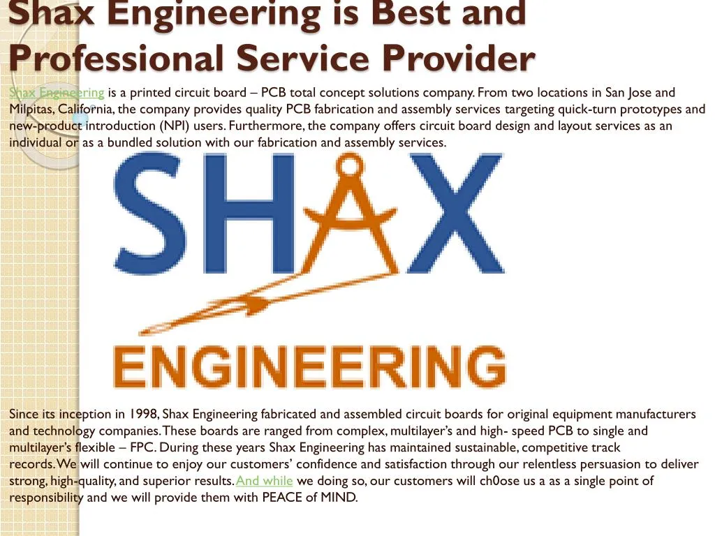 shax engineering is best and professional service provider