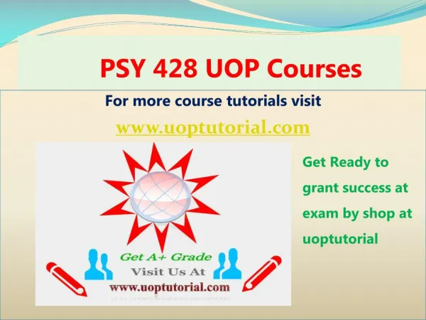 PSY 428 UOP Tutorial Course/ Uoptutorial
