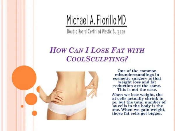 How Can I Lose Fat with CoolSculpting?