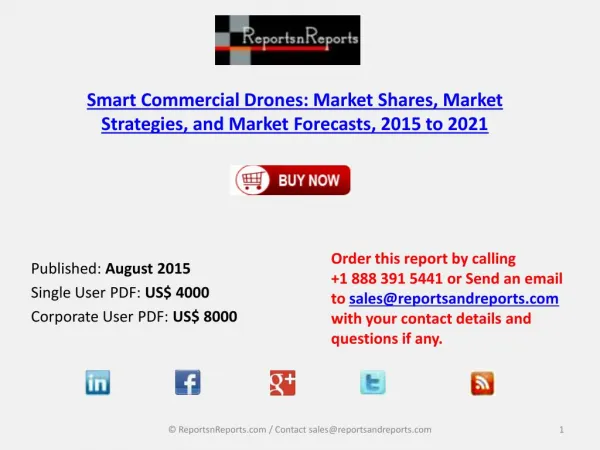 Global Smart Commercial Drone Aerial Systems (UAS) Market Forecasts Report 2021