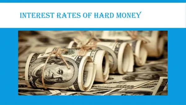Interest Rate Of Hard Money Loan