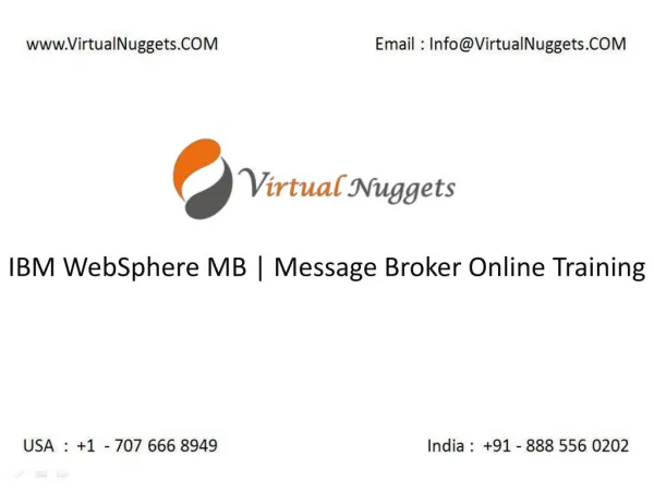 Instructor Led Live IBM WebSphere Message Broker | MB