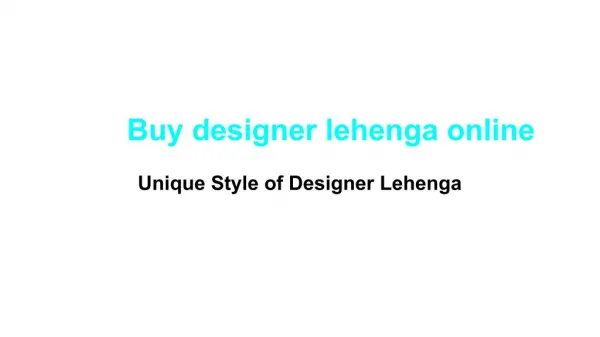 buy designer lehenga online