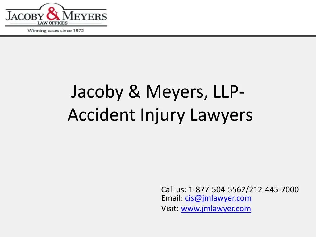 jacoby meyers llp accident injury lawyers