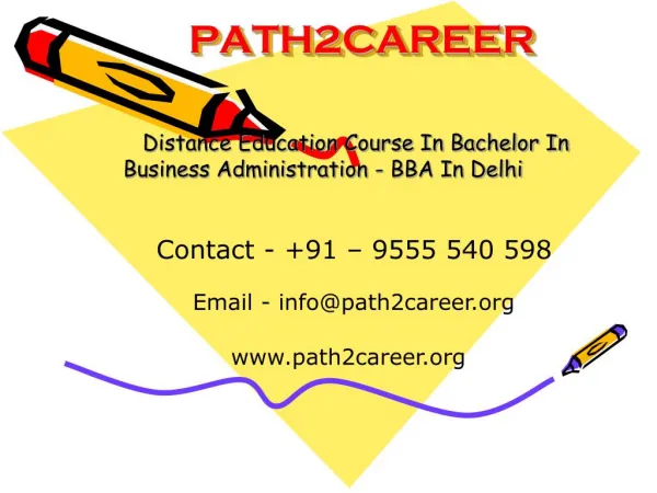 Distance Education Course In Bachelor In Business Administration - BBA In Delhi @8527271018