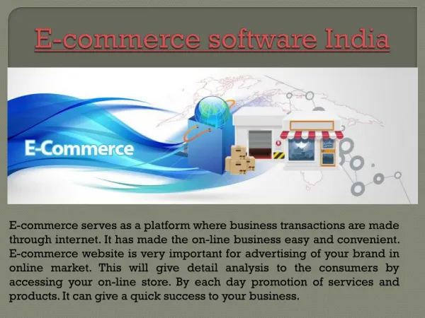 E-commerce software India