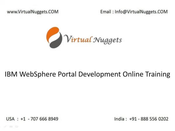 IBM WebSphere Portal Server Administration Online Training at VirtualNuggets