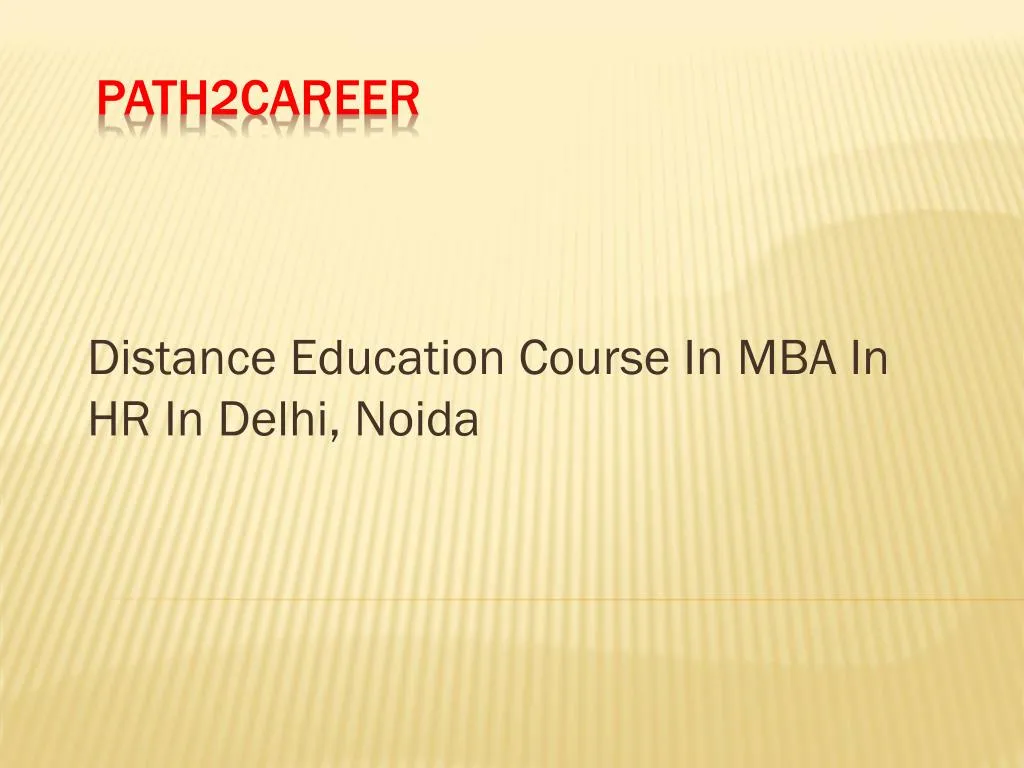 distance education course in mba in hr in delhi noida