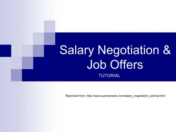 Salary Negotiation Job Offers