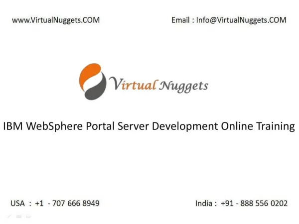 IBM WebSphere Portal Server Development Online Training at VirtualNuggets