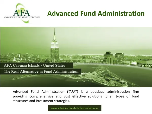 Offering Advisory services for all types of fund structures and investment strategies