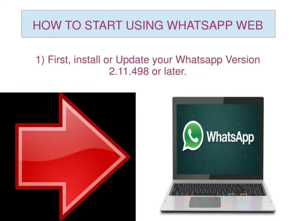 HOW TO START USING WHATSAPP WEB