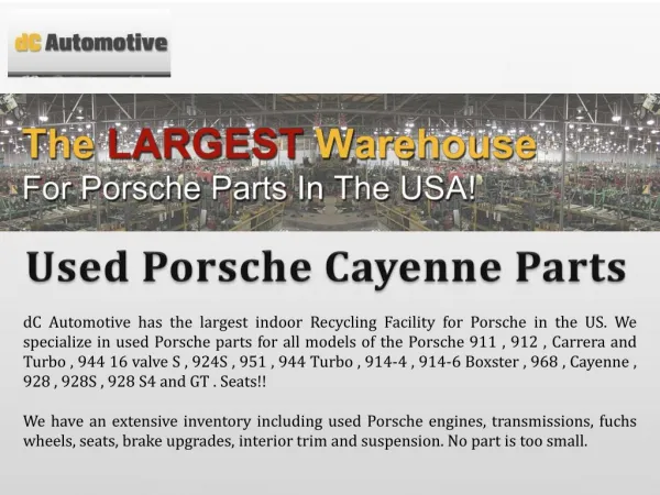 Used Porsche Cayenne Parts