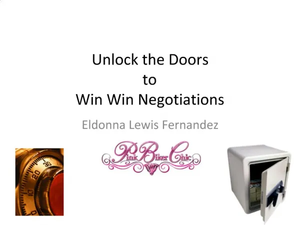 Unlock the Doors to Win Win Negotiations