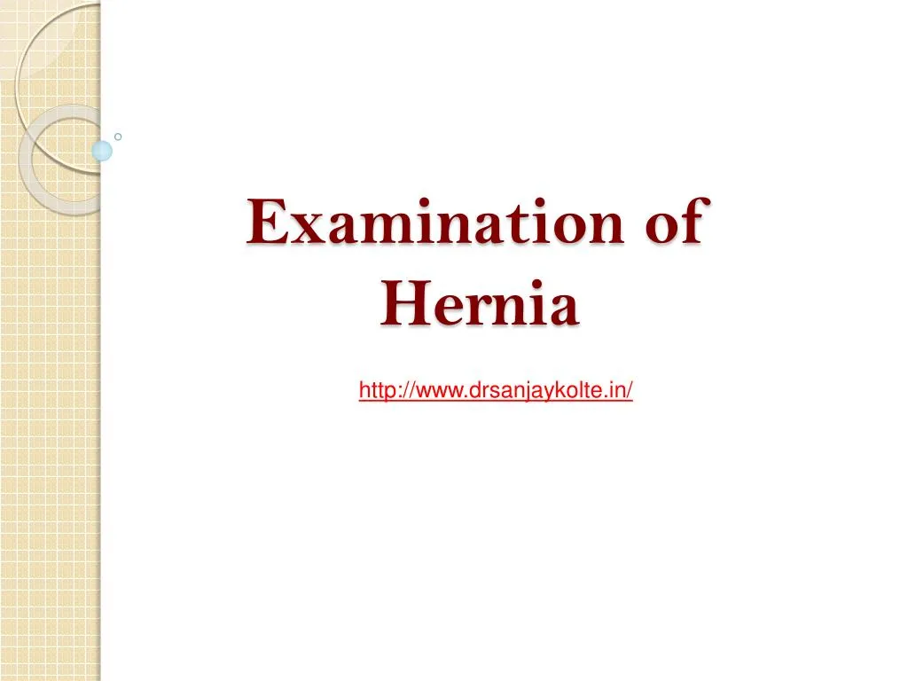 examination of hernia