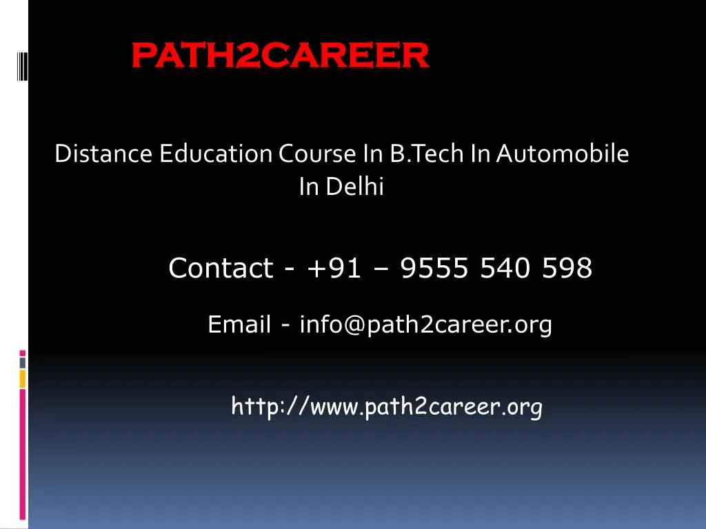 distance education course in b tech in automobile in delhi