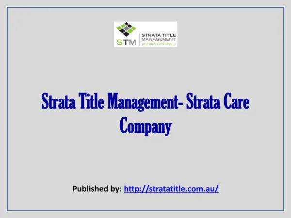 Strata Care Company