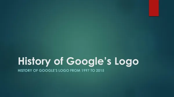History Of Google Logo From 1997 To 2015