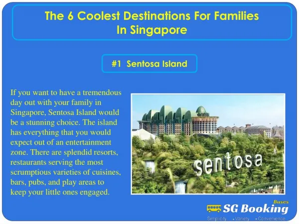 The 6 coolest Destinations for Families in Singapore