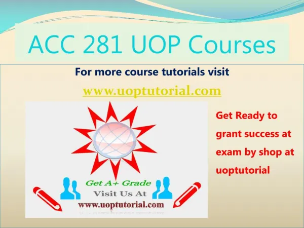 ACC 281 Tutorial Course/Uoptutorial