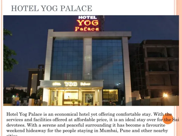 Hotel Yog Palace