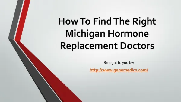 How To Find The Right Michigan Hormone Replacement Doctors
