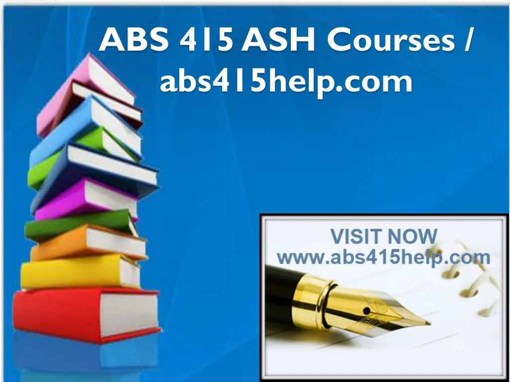 abs 415 ash courses abs415help com