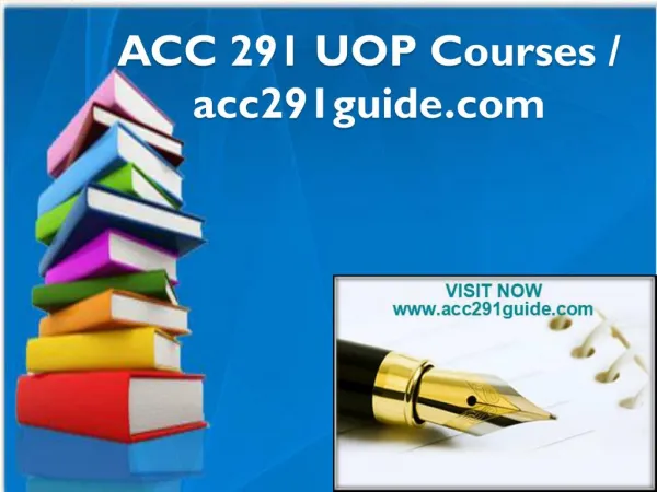 ACC 291 UOP Courses / acc291guide.com