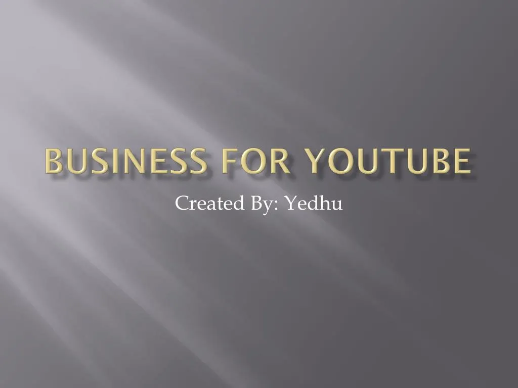 business for youtube