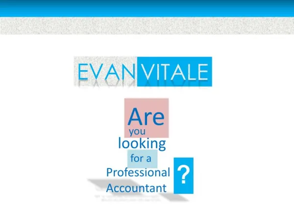 Evan Vitale - Certified Personal Accountant