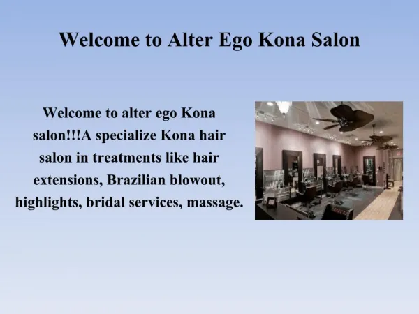 Kailua Kona hair salon
