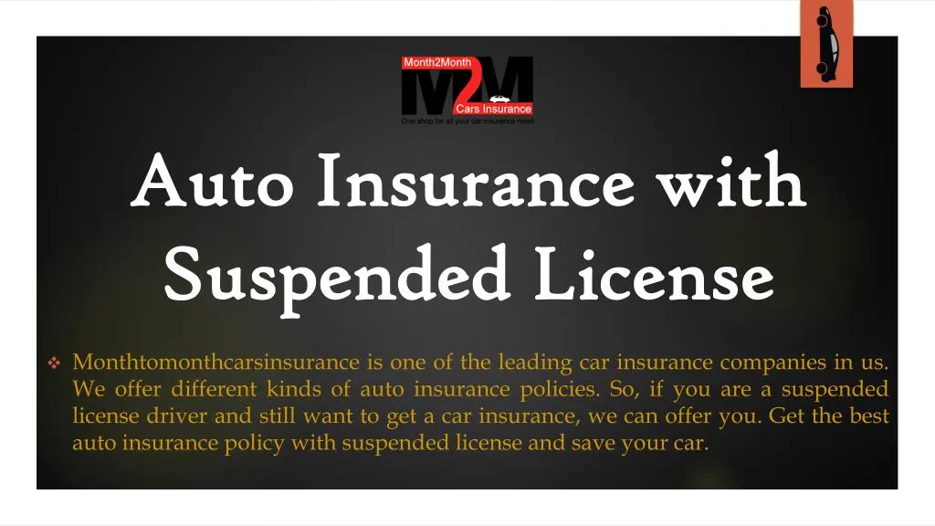 auto insurance with suspended license