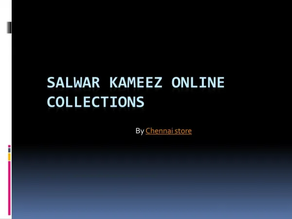 Salwar Kameez Online