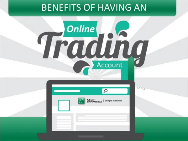 Benefits of Online Trading Account - Geojit BNP Paribas
