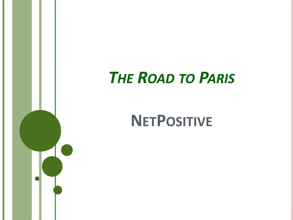 the road to paris netpositive