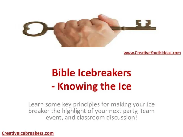 Bible Icebreakers - Knowing the Ice