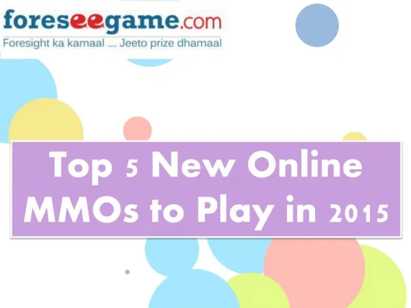 Top 5 New MMO Online Games 2015