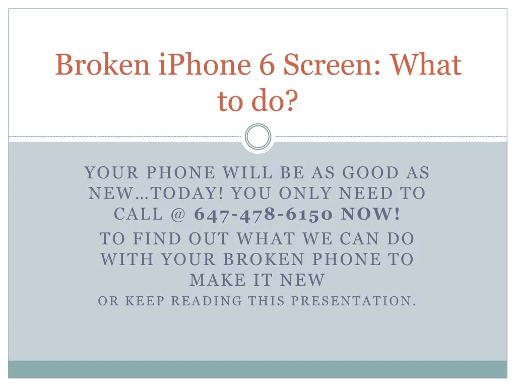 broken iphone 6 screen what to do