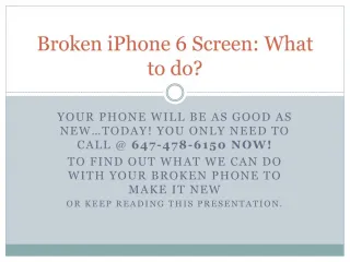 Broken iPhone 6 screen repair Mississauga
