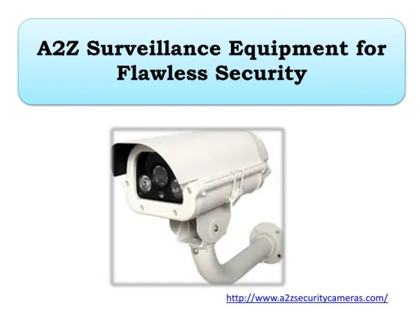 A2Z Surveillance Equipment for Flawless Security