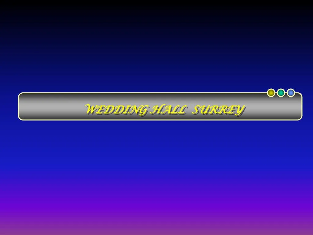wedding hall surrey