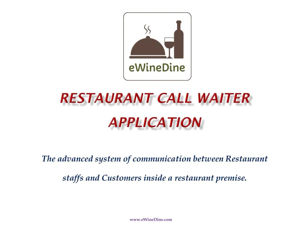 restaurant call waiter application