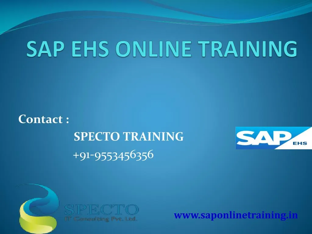 sap ehs online training